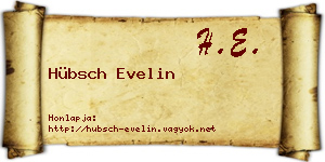 Hübsch Evelin névjegykártya